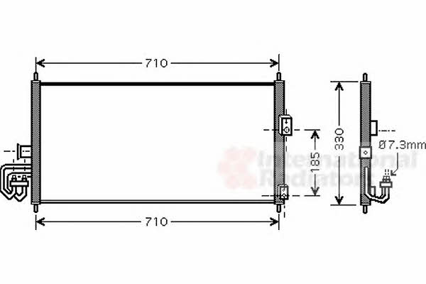 Van Wezel 13005201 AC Condenser 13005201 13005201 Van Wezel AC Condenser