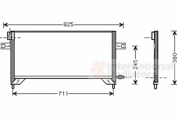Air conditioner condenser Nissan Pickup: 13005204 Van Wezel AC Condenser