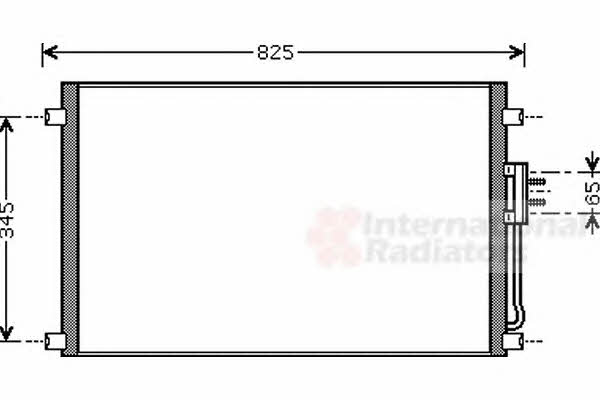 Air conditioner condenser Chrysler Voyager: 07005079 Van Wezel AC Condenser