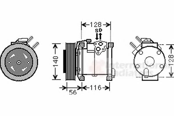 Van Wezel 0700K108 Compressor, air conditioning 0700K108