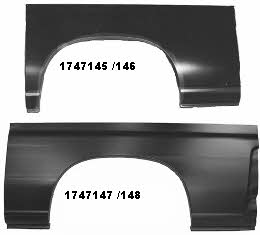 Fender repair parts Citroen: 1747145 Van Wezel Repair part rear fender left
