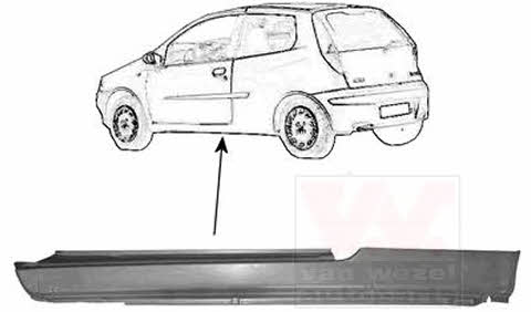 Scuff plates Fiat Punto: 1620101 Van Wezel Sill left