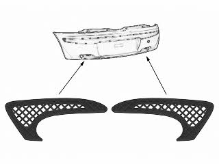 1620559 Van Wezel Rear bumper grill