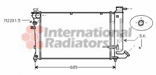 Van Wezel 09002111 Radiator, engine cooling 09002111