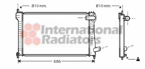 Van Wezel 09002182 Radiator, engine cooling 09002182