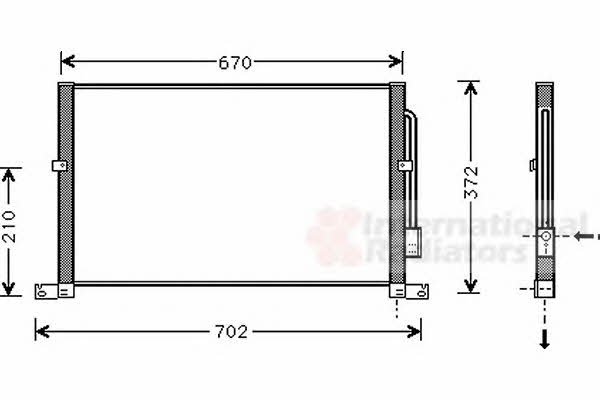 Air con condenser Ford Mondeo: 18005302 Van Wezel AC Condenser