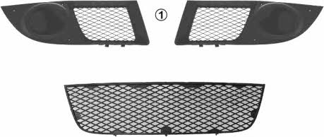 Radiator grill Fiat Doblo: 1637590 Van Wezel Front bumper grill