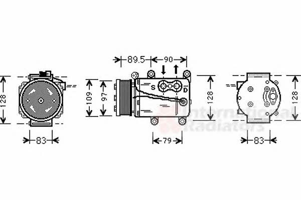 Van Wezel 1800K082 Compressor, air conditioning 1800K082 1800K082 Van Wezel Compressor, air conditioning