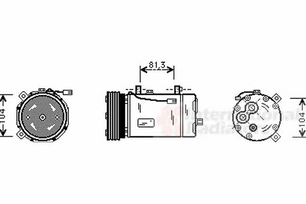 Van Wezel 1800K267 Compressor, air conditioning 1800K267