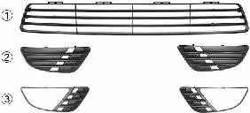 1805590 Van Wezel Front bumper grill