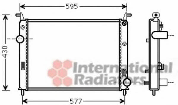 Engine radiator Fiat Albea: 17002371 Van Wezel Engine cooling radiator
