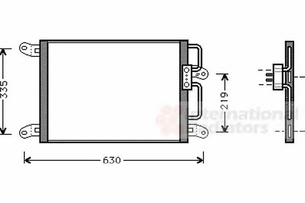 Aircon condenser Fiat Marea: 17005203 Van Wezel AC Condenser