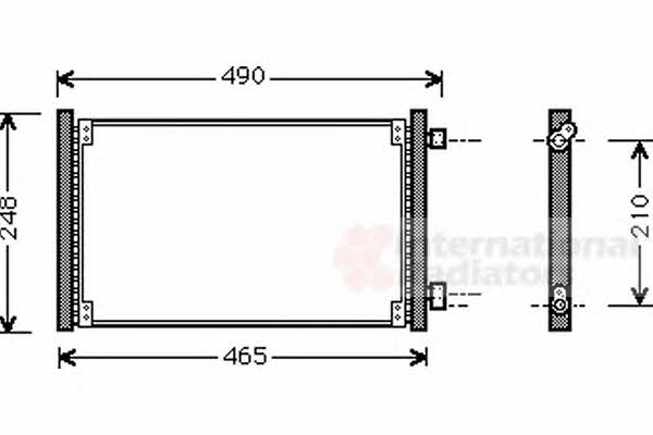 Van Wezel 17005223 AC Condenser 17005223 17005223 Van Wezel AC Condenser