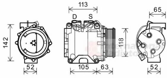 Van Wezel 2500K238 Compressor, air conditioning 2500K238 2500K238 Van Wezel Compressor, air conditioning