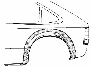 Fender repair parts Honda: 2525146 Van Wezel Repair part rear fender right