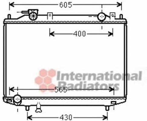 Car radiator Mazda B-Serie: 27002235 Van Wezel Engine cooling radiator