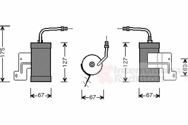 AC receiver drier Mazda: 2700D165 Van Wezel Dryer, air conditioner