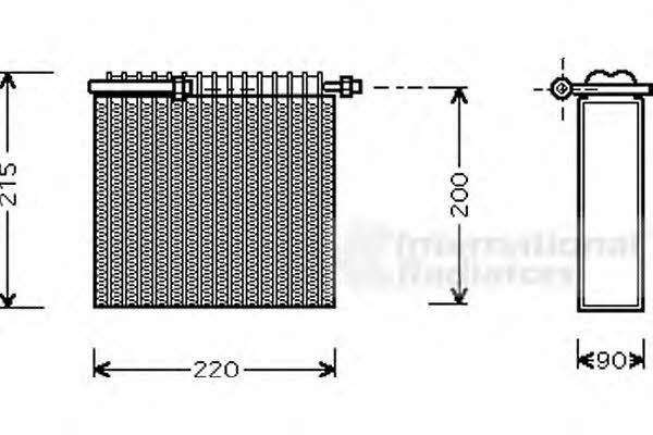 Van Wezel 1700V104 Air conditioner evaporator 1700V104