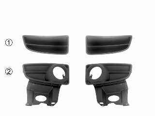 1709591 Van Wezel Front bumper grille (plug) left