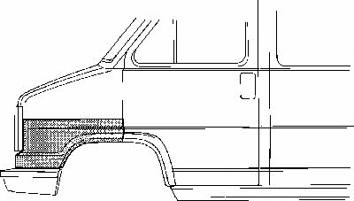 Front fender Fiat Ducato: 1745160 Van Wezel Repair part front fender right