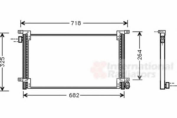 Van Wezel 28005044 AC Condenser 28005044 28005044 Van Wezel AC Condenser