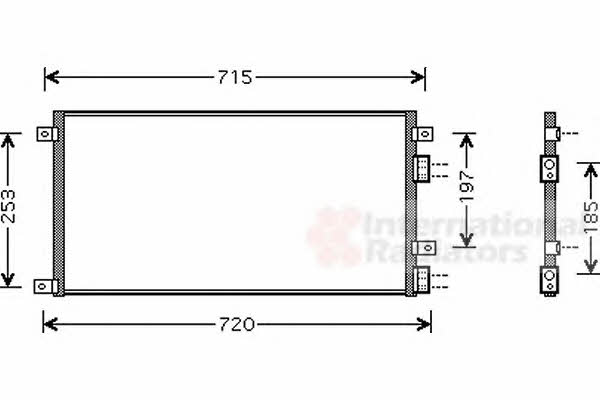 Air con condenser Iveco: 28005058 Van Wezel AC Condenser