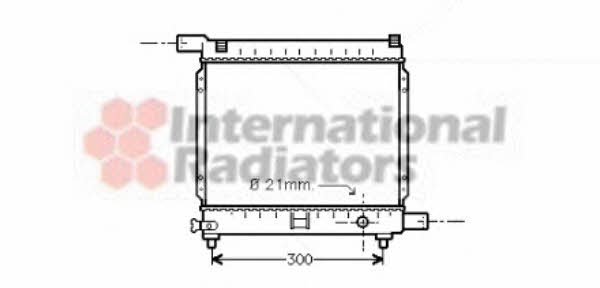 Engine cooling radiator Mercedes W124: 30002179 Van Wezel Engine cooling radiator