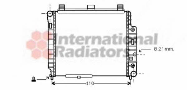 Car radiator Mercedes SLK: 30002238 Van Wezel Engine cooling radiator
