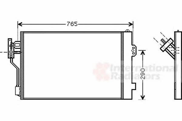 Van Wezel 30005352 AC Condenser 30005352 30005352 Van Wezel AC Condenser