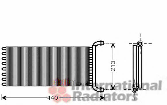 Heat exchanger interior heating Mercedes Sprinter: 30006399 Van Wezel Heat exchanger, interior heating