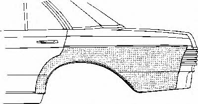 Fender repair parts Mercedes: 3003143 Van Wezel Repair part rear fender left