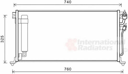 Air conditioner condenser Mitsubishi: 32005220 Van Wezel AC Condenser
