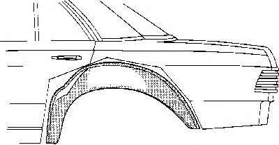Wheel arch liner Mercedes: 3010348 Van Wezel Wheel niche