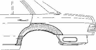 Fender repair parts Mercedes: 3024147 Van Wezel Repair part rear fender left