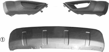 3272502 Van Wezel Front bumper spoiler right