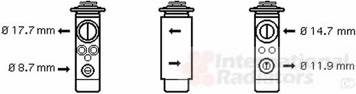 37001580 Van Wezel Air conditioner expansion valve