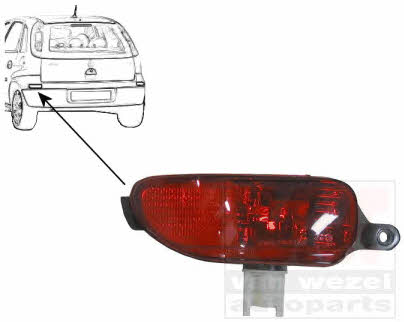 3777927 Van Wezel Rear fog lamp left