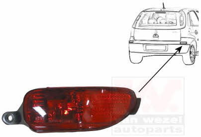 3777938 Van Wezel Rear fog lamp right