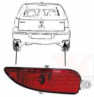 3779937 Van Wezel Rear fog lamp left