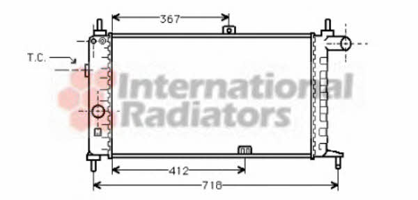 Engine cooling radiator Opel Kadett E: 37002064 Van Wezel Engine cooling radiator