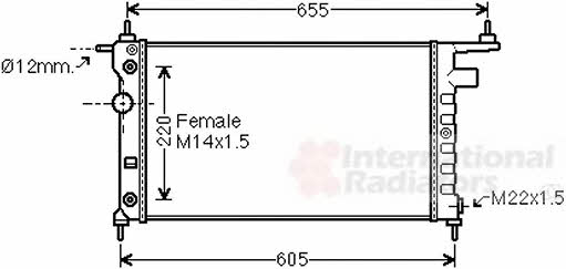 Van Wezel 37002184 Radiator, engine cooling 37002184