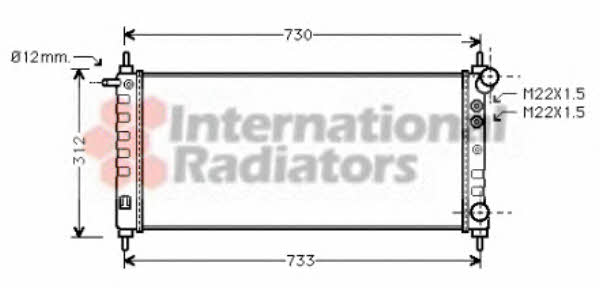 Van Wezel 37002263 Engine cooling radiator 37002263 37002263 Van Wezel Engine cooling radiator