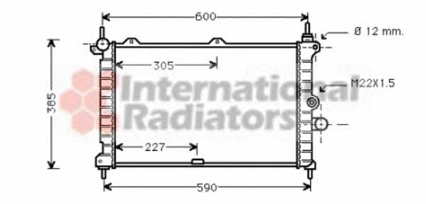 Car radiator Opel Astra F: 37002266 Van Wezel Engine cooling radiator