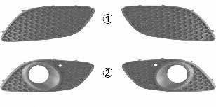 Radiator grille Opel Zafira B: 3796593 Van Wezel Front bumper grille (plug) left