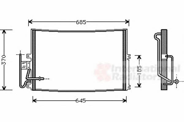 Aircon condenser Opel Vectra B: 37005274 Van Wezel AC Condenser