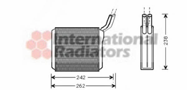 Van Wezel 37006205 Heat exchanger, interior heating 37006205 37006205 Van Wezel Heat exchanger, interior heating