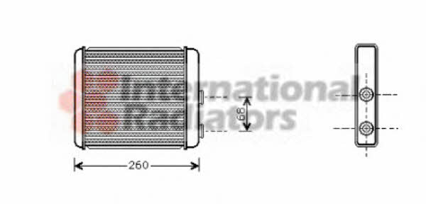 Van Wezel 37006259 Heat exchanger, interior heating 37006259