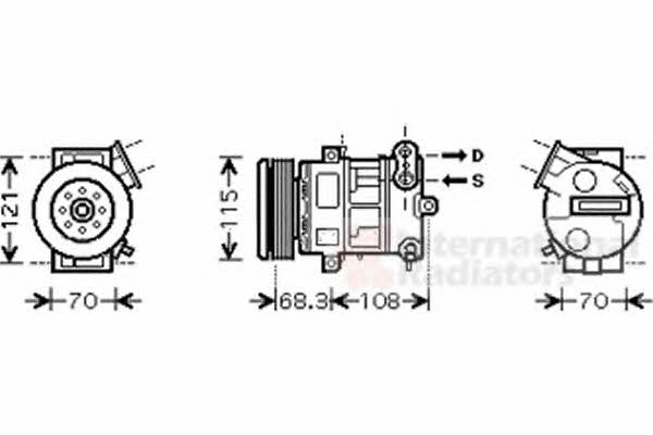 Van Wezel 3700K418 Compressor, air conditioning 3700K418 3700K418 Van Wezel Compressor, air conditioning