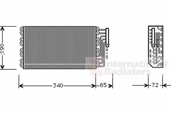 Van Wezel 3700V088 Air conditioner evaporator 3700V088