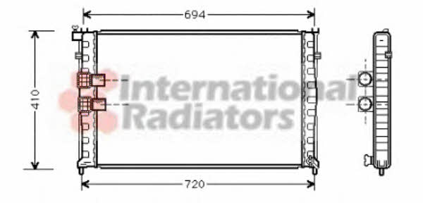 Van Wezel 40002176 Radiator, engine cooling 40002176